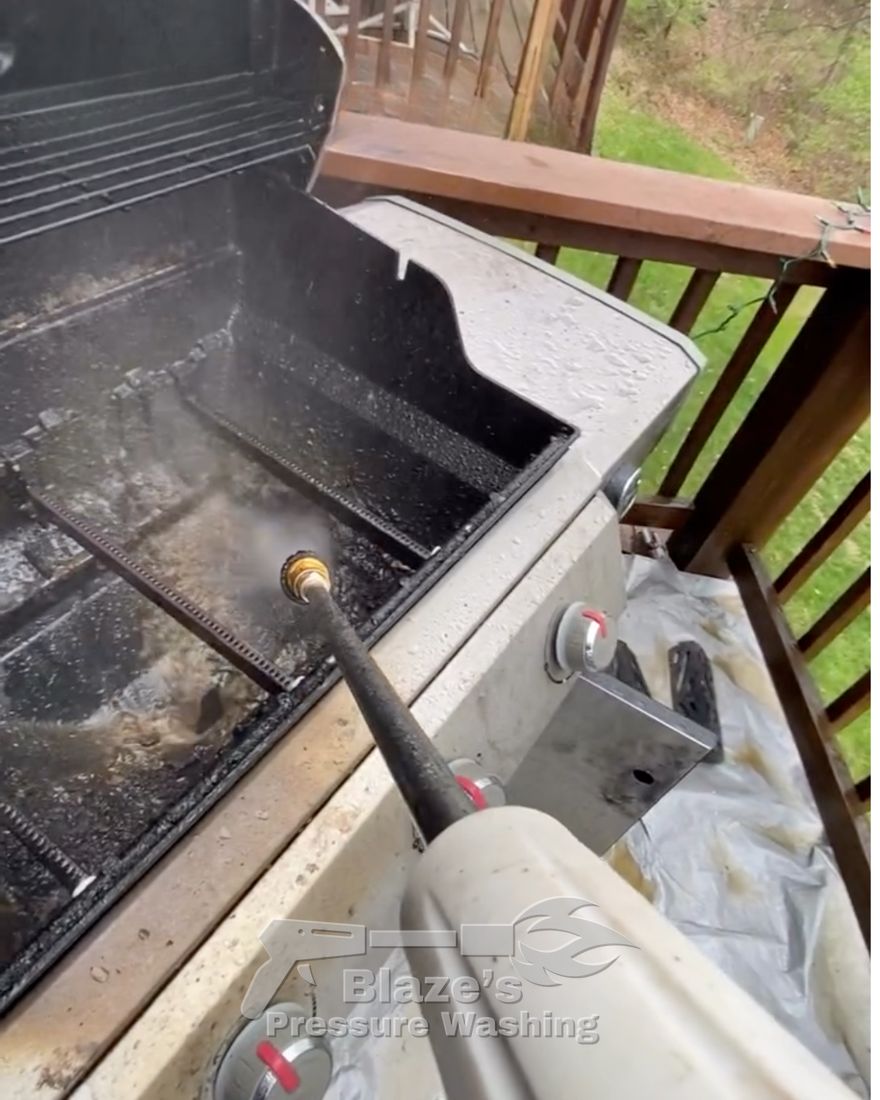 Grill before cleaning
